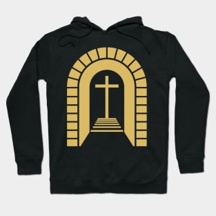 Stairs leading to the cross of Christ. Hoodie